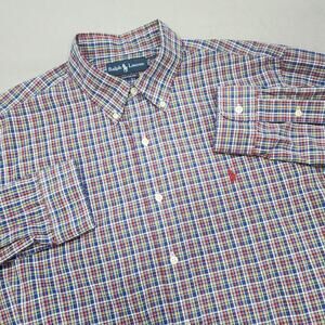 Ralph Lauren Custom Fit Multicolor Button‎ Up Shirt Men's Sz XL